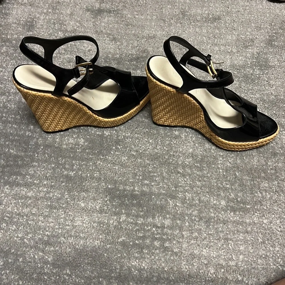 Bally Black and Tan Wedge Shoes - Picture 5 of 6